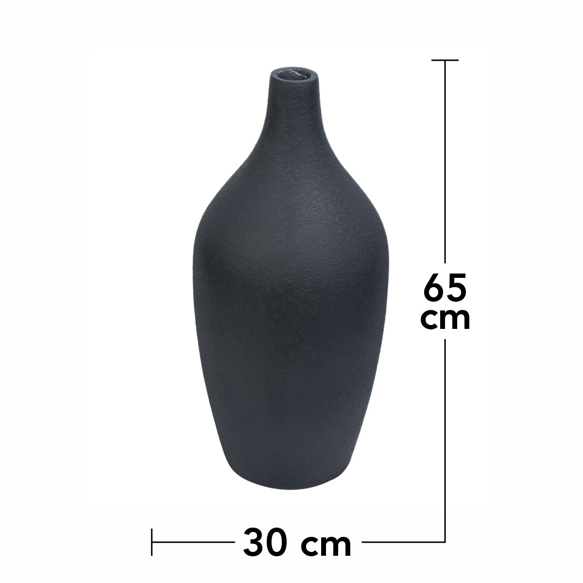 Ghiveci ecologic, Eco-friendly, Naimeed D6401 Mediu, din materiale minerale, Negru, 65x30x30cm