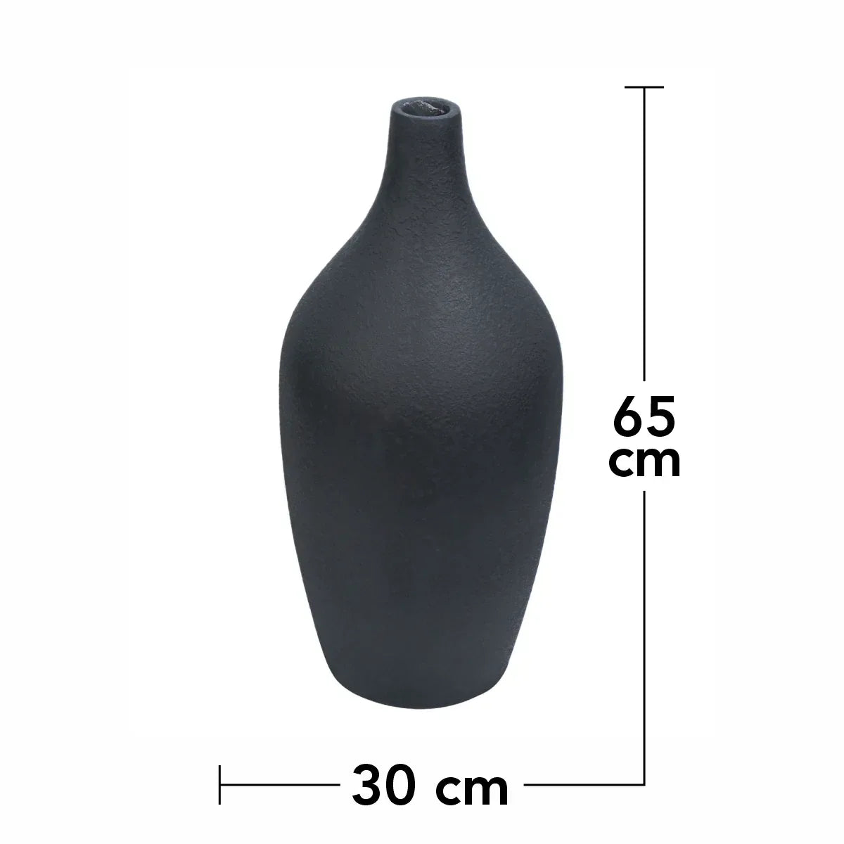 Ghiveci ecologic, Eco-friendly, Naimeed D6401 Mediu, din materiale minerale, Negru, 65x30x30cm - 221.ro