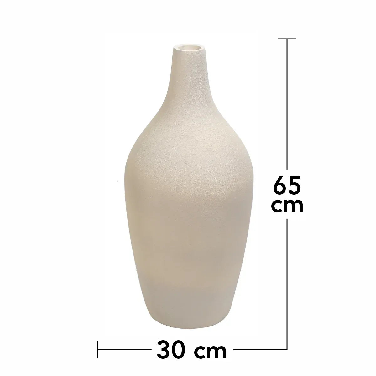 Ghiveci ecologic, Eco-friendly, Naimeed D6402 Mediu, din materiale minerale, Crem, 65x30x30cm - 221.ro