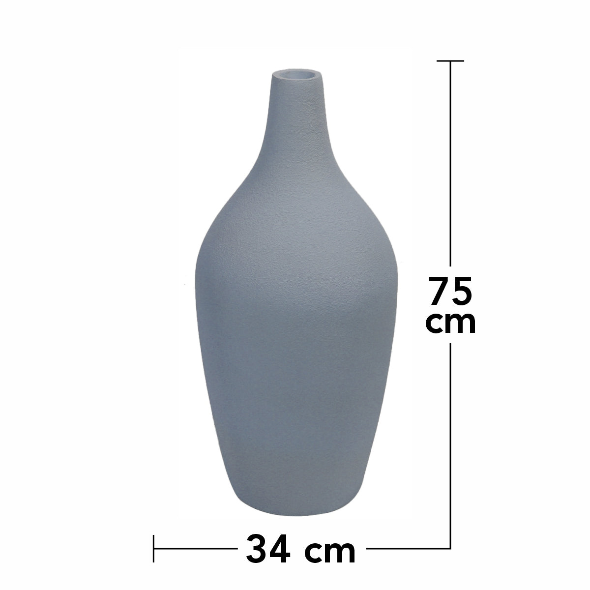 Ghiveci ecologic, Eco-friendly, Naimeed D6403, Mare, din materiale minerale, Gri, 75x34x34cm