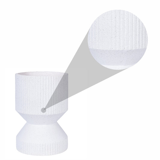 Ghiveci ecologic, Eco-friendly, Naimeed D6406, din materiale minerale, Alb, 47x35x35cm