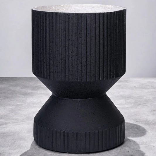 Ghiveci ecologic, Eco-friendly, Naimeed D6407, din materiale minerale, Negru, 47x35x35cm - 221.ro