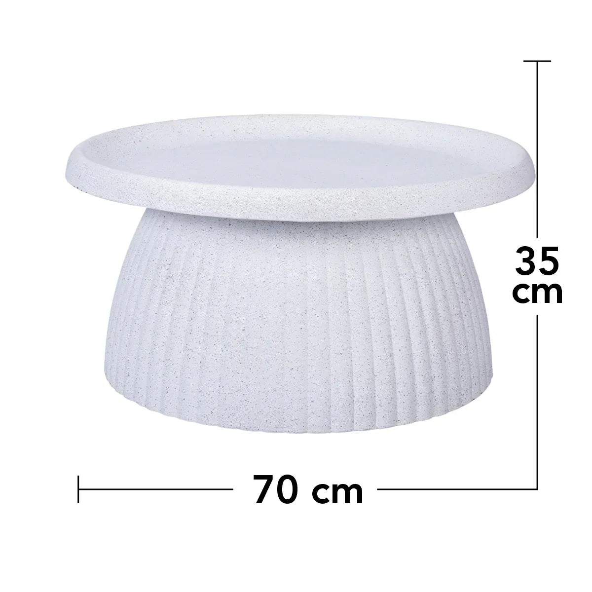 Ghiveci ecologic, Eco-friendly, Naimeed D6408, din materiale minerale, Alb, 35x70x70cm - 221.ro
