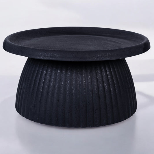 Ghiveci ecologic, Eco-friendly, Naimeed D6409, din materiale minerale, Negru, 35x70x70cm