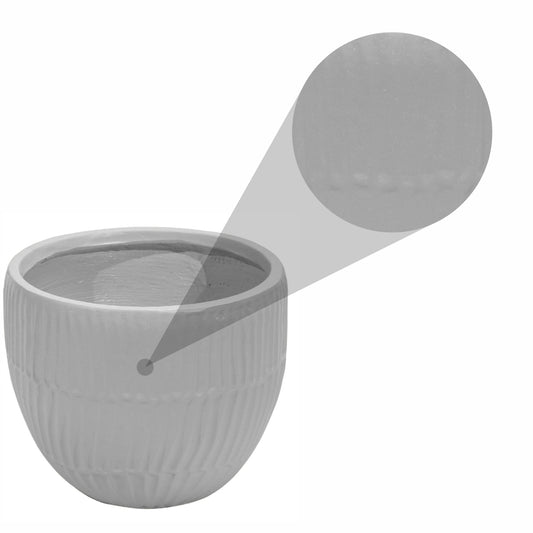 Ghiveci ecologic, Eco-friendly, Naimeed D6411, Mediu, din materiale minerale, Gri, 30x35x35cm