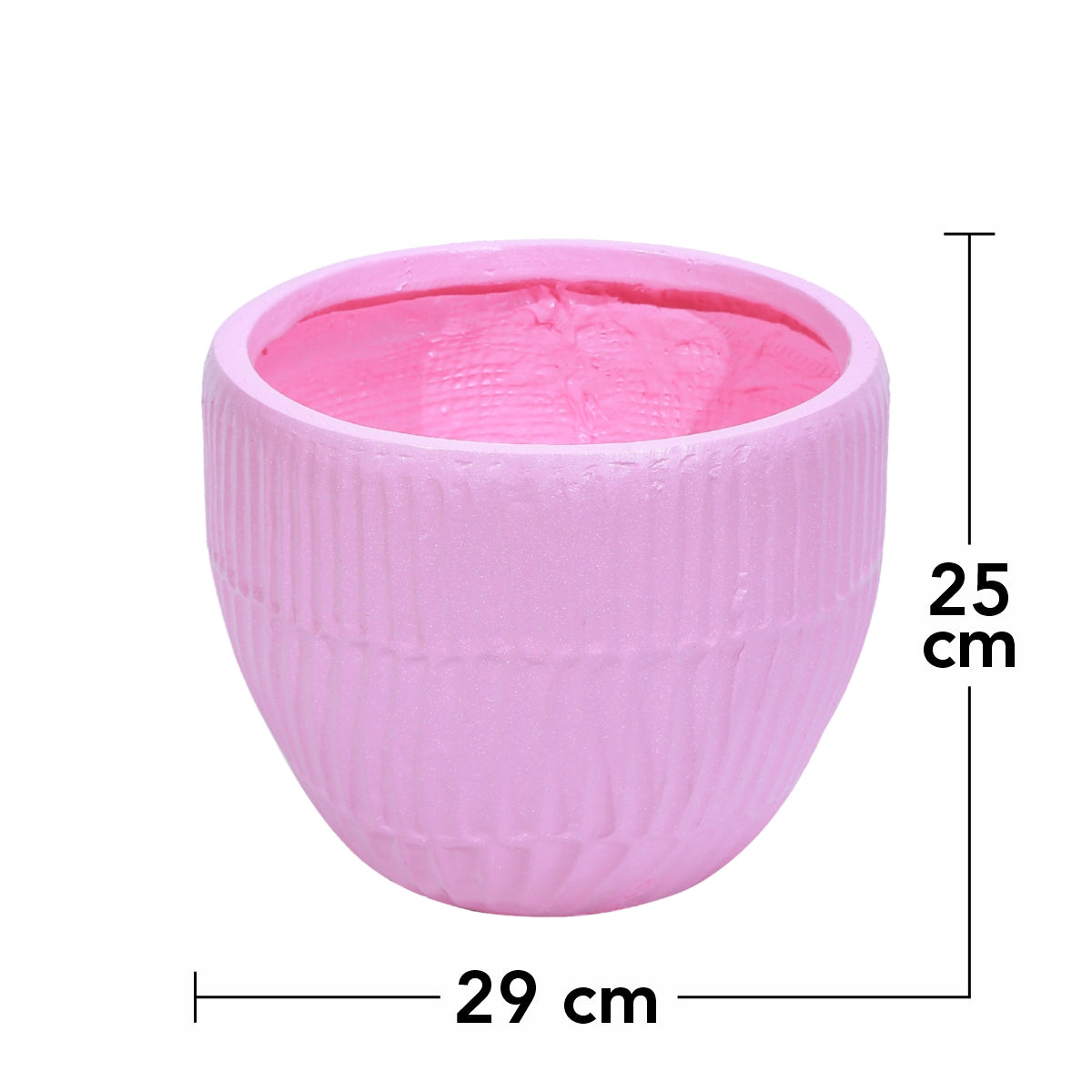 Ghiveci ecologic, Eco-friendly, Naimeed D6412, Mic, din materiale minerale, Roz, 25x29x29cm