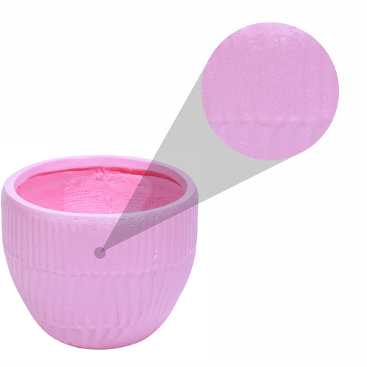 Ghiveci ecologic, Eco-friendly, Naimeed D6412, Mare, din materiale minerale, Roz, 35x42x42cm