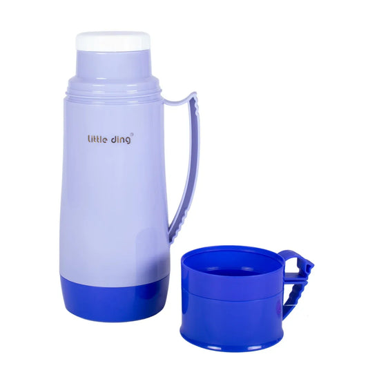 Termos, Naimeed D6413, pentru bauturi reci sau calde, Sticla si ABS, 1L, Albastru, 160x300x117mm - 221.ro