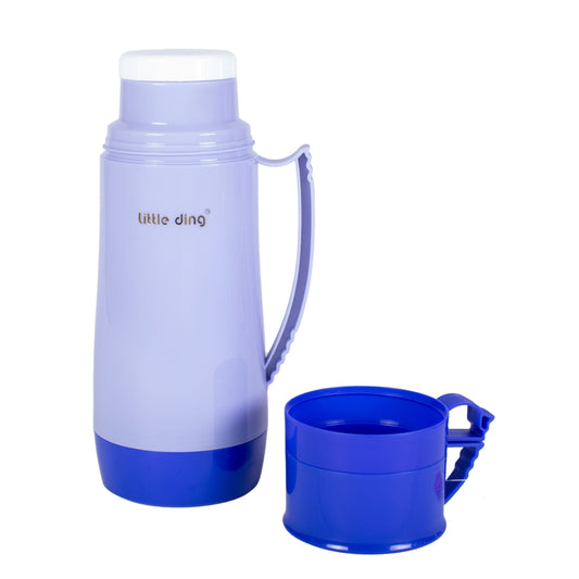 Termos, Naimeed D6418, pentru bauturi reci sau calde, Sticla si ABS, 1.8L, Albastru, 160x345x132mm