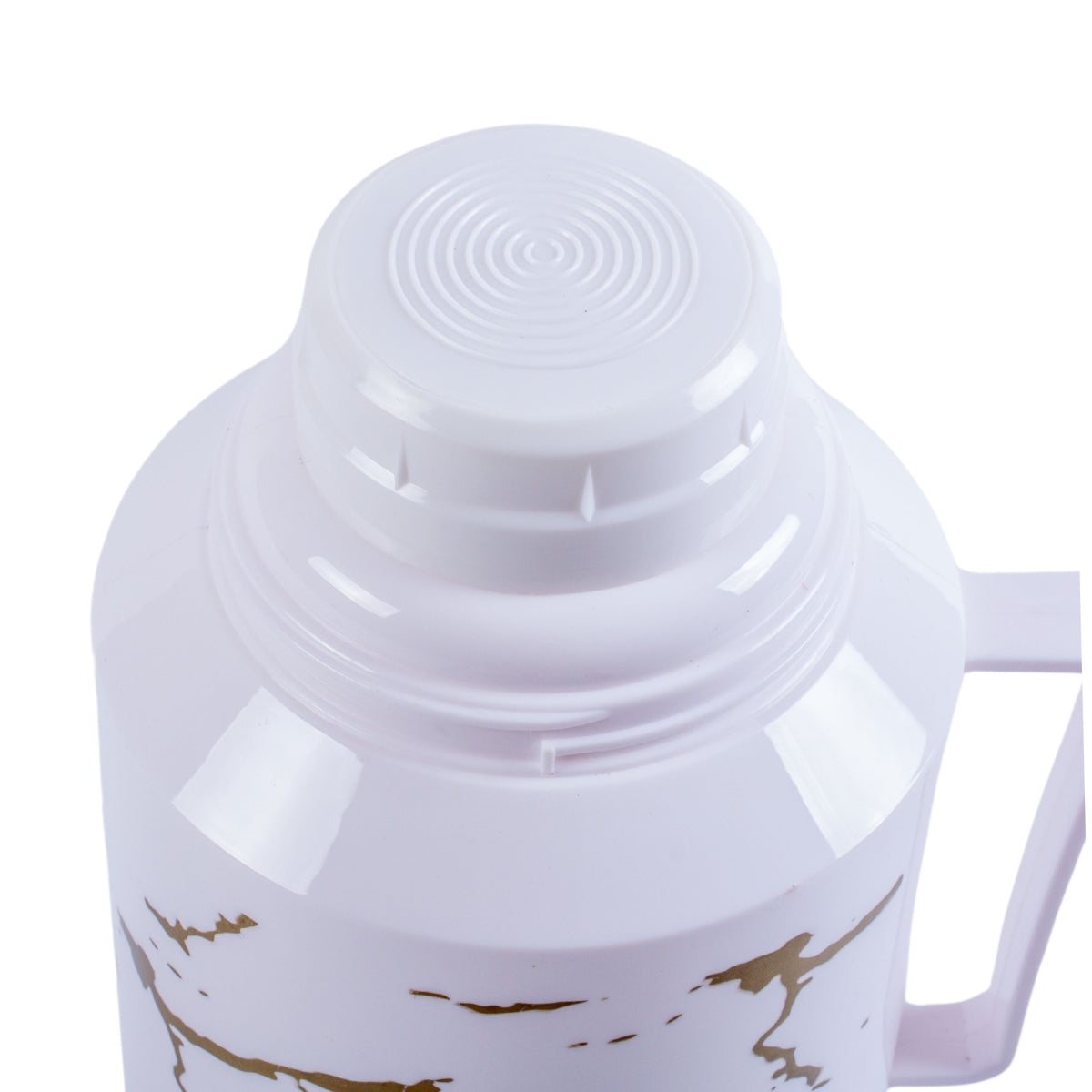 Termos, Naimeed D6416, pentru bauturi reci sau calde, Sticla si ABS, 1.8L, Alb, 160x320x135mm