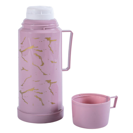 Termos, Naimeed D6416, pentru bauturi reci sau calde, Sticla si ABS, 1.8L, Mov, 160x320x135mm