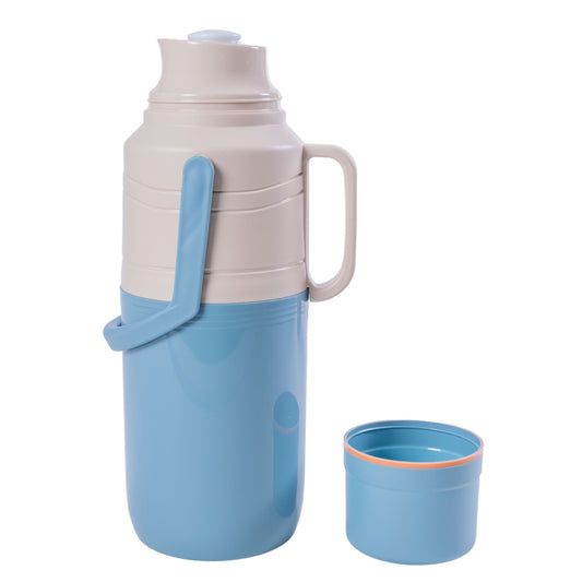 Termos, Naimeed D6421, pentru bauturi reci sau calde, Sticla si ABS, 2L, Albastru, 114x400x200mm