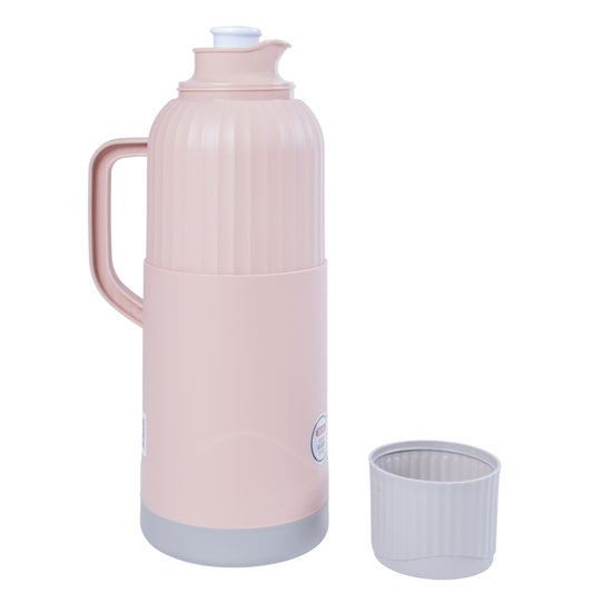 Termos, Naimeed D6422, pentru bauturi reci sau calde, Sticla si ABS, 2L, Roz, 137x390x160mm