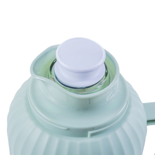 Termos, Naimeed D6422, pentru bauturi reci sau calde, Sticla si ABS, 2L, Turcoaz, 137x390x160mm