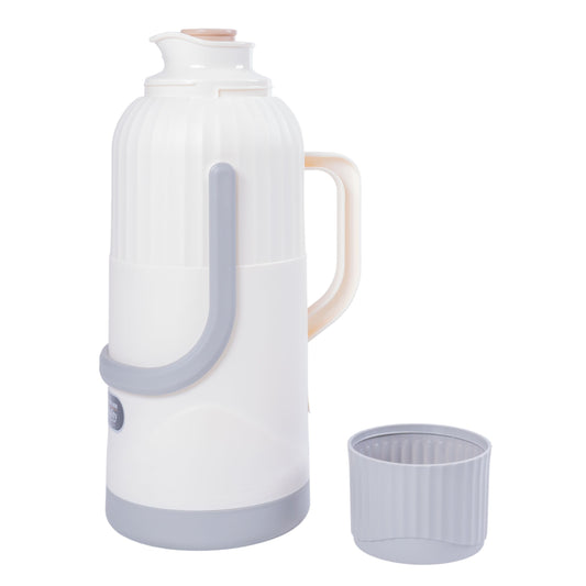 Termos, Naimeed D6423, pentru bauturi reci sau calde, Sticla si ABS, 3L, Alb, 165x480x162mm