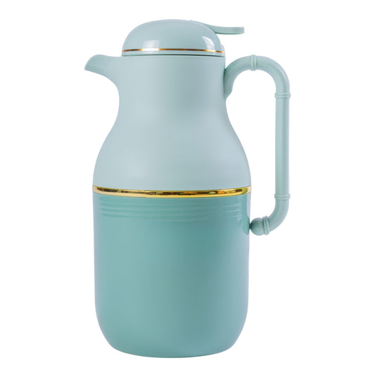 Termos, Naimeed D6429, pentru bauturi reci sau calde, Sticla si ABS, 1.6L, Verde 130x320x170mm