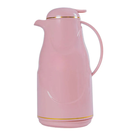Termos, Naimeed D6430, pentru bauturi reci sau calde, Sticla si ABS, 1.4L, Roz, 145x320x190mm - 221.ro