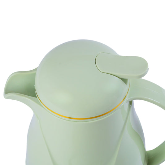 Termos, Naimeed D6430, pentru bauturi reci sau calde, Sticla si ABS, 1.4L, Verde, 145x320x190mm