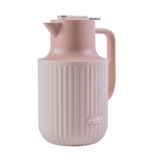 Termos, Naimeed D6434, pentru bauturi reci sau calde, Sticla si ABS, 1.5L, Maro, 150x260x200mm