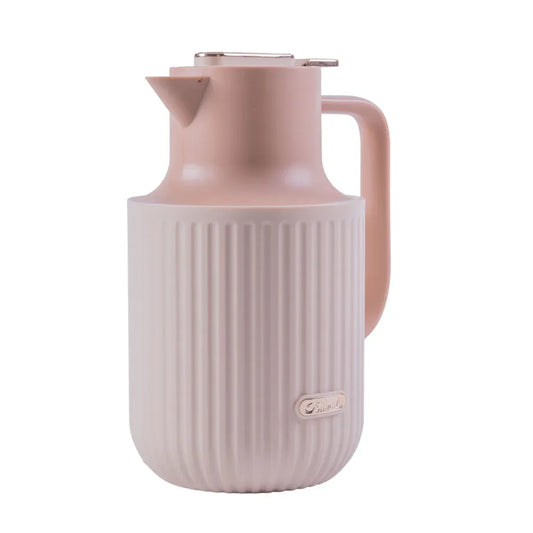 Termos, Naimeed D6434, pentru bauturi reci sau calde, Sticla si ABS, 1.5L, Maro, 150x260x200mm - 221.ro
