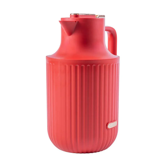 Termos, Naimeed D6436, pentru bauturi reci sau calde, Sticla si ABS, 2L, Rosu, 160x300x210mm - 221.ro