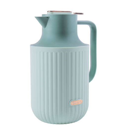 Termos, Naimeed D6437, pentru bauturi reci sau calde, Sticla si ABS, 2L, Verde, 160x300x210mm