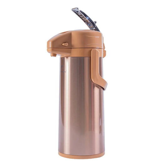 Termos, Naimeed D6439, pentru bauturi reci sau calde, Sticla si ABS, 2.5L, Maro, 170x400x220mm - 221.ro