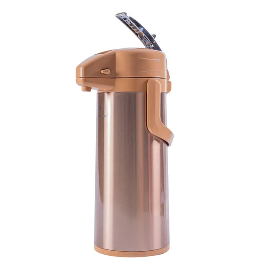 Termos, Naimeed D6439, pentru bauturi reci sau calde, Sticla si ABS, 2.5L, Maro, 170x400x220mm - 221.ro