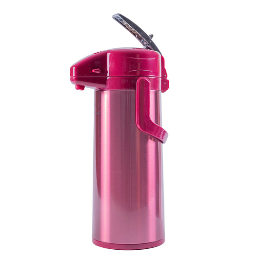 Termos, Naimeed D6439, pentru bauturi reci sau calde, Sticla si ABS, 2.5L, Rosu, 170x400x220mm