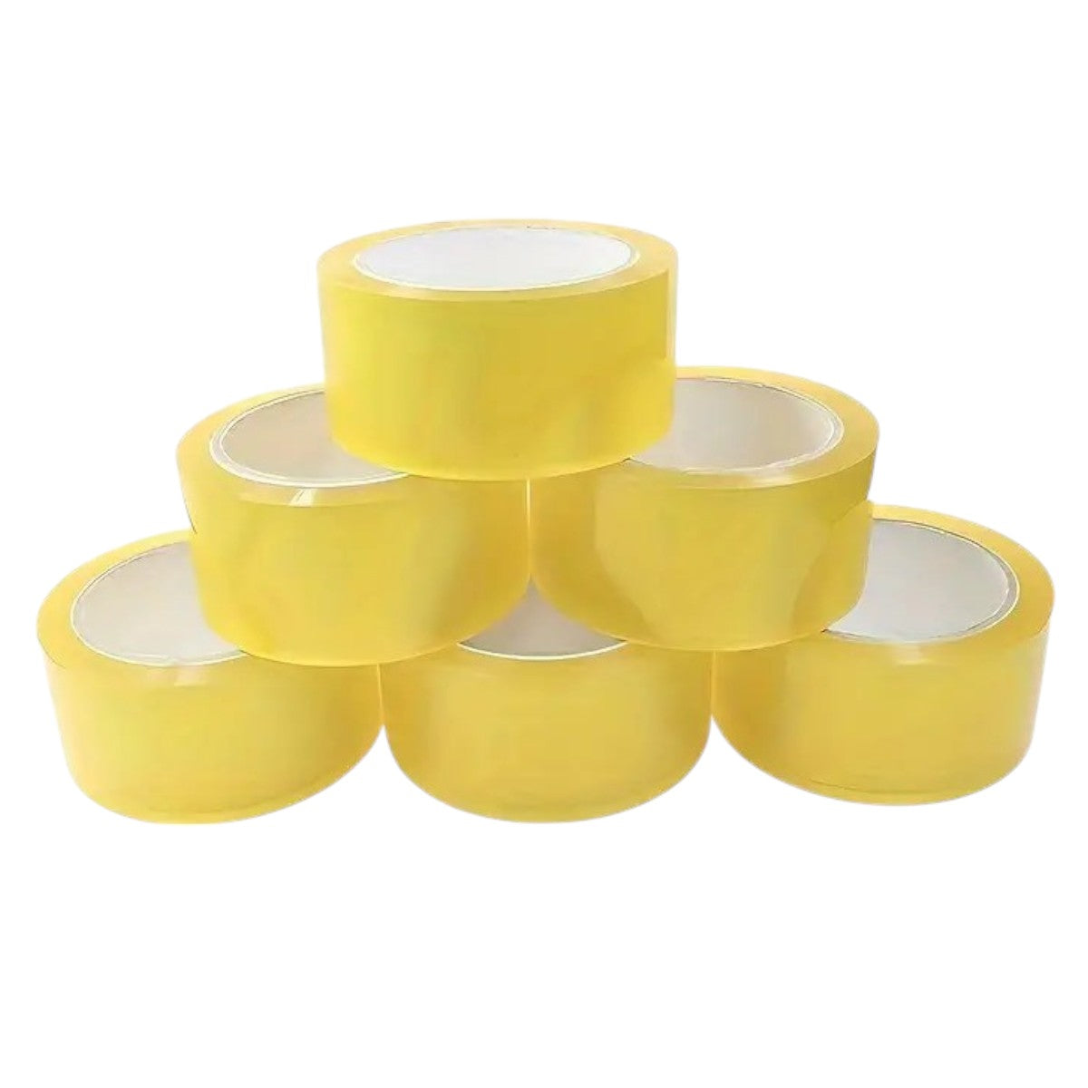 Banda adeziva, de tip scotch, 6 buc/set, Naimeed D6453, 100mx4.5cmx52μm, Galben transparent