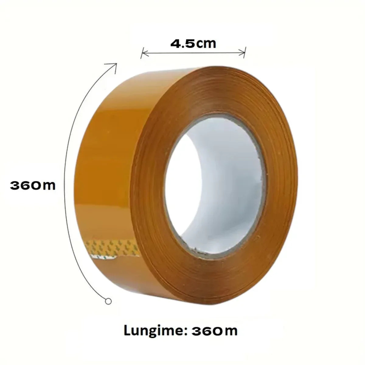 Banda adeziva, de tip scotch, 6 buc/set, Naimeed D6456, 360mx4.5cmx52μm, Maro transparent - 221.ro