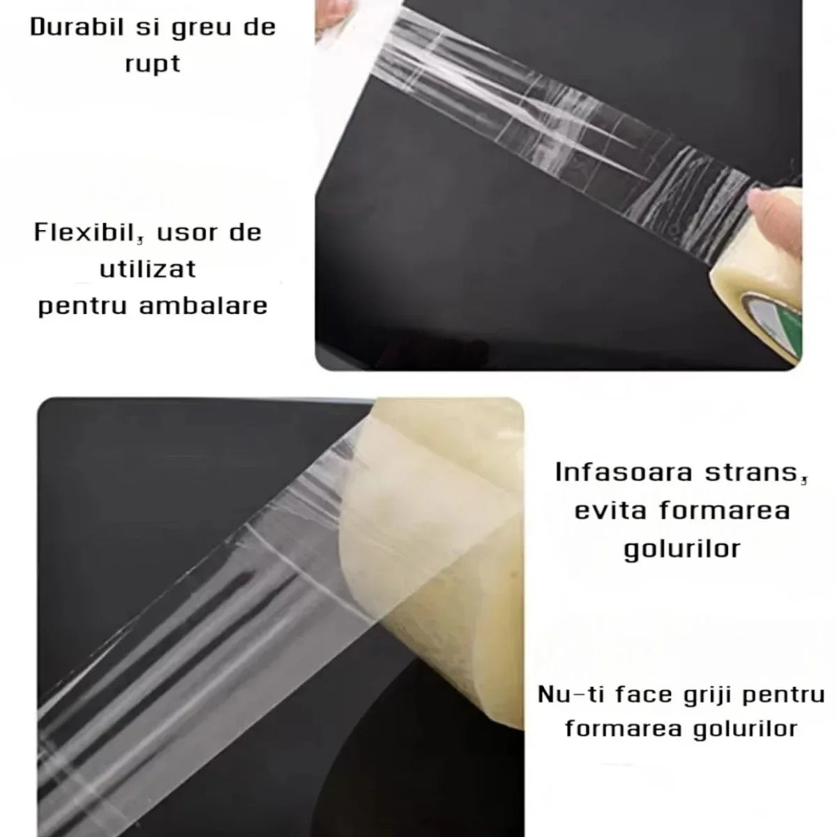 Banda adeziva, de tip scotch, 6 buc/set, Naimeed D6457, 360mx4.5cmx52μm, Galben transparent - 221.ro