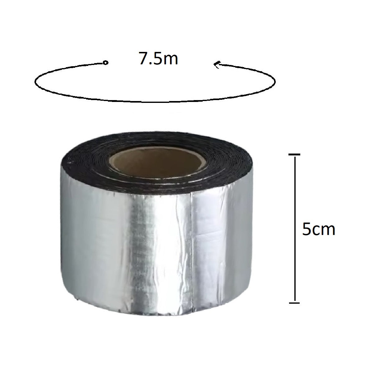Banda adeziva de aluminiu, impermeabila, izolatoare, Naimeed D6458, 7.5mx5cmx1mm