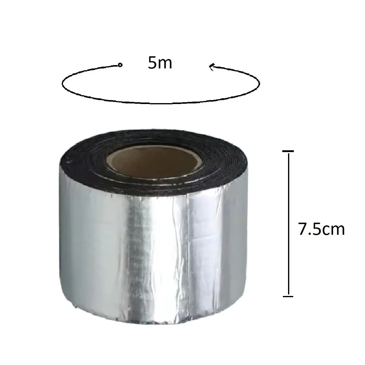 Banda adeziva de aluminiu, impermeabila, izolatoare, Naimeed D6459, 5mx7.5cmx1mm - 221.ro