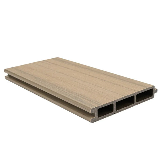 Placa de gard 3D, din compozit de lemn si plastic WPC, Naimeed D6473, 180x15,5x2.4cm, Crem - 221.ro