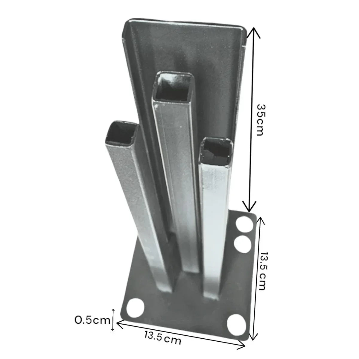 Suport stalp Aluminiu pentru gard, Naimeed D6476, 35x7x7 cm, Gri - 221.ro