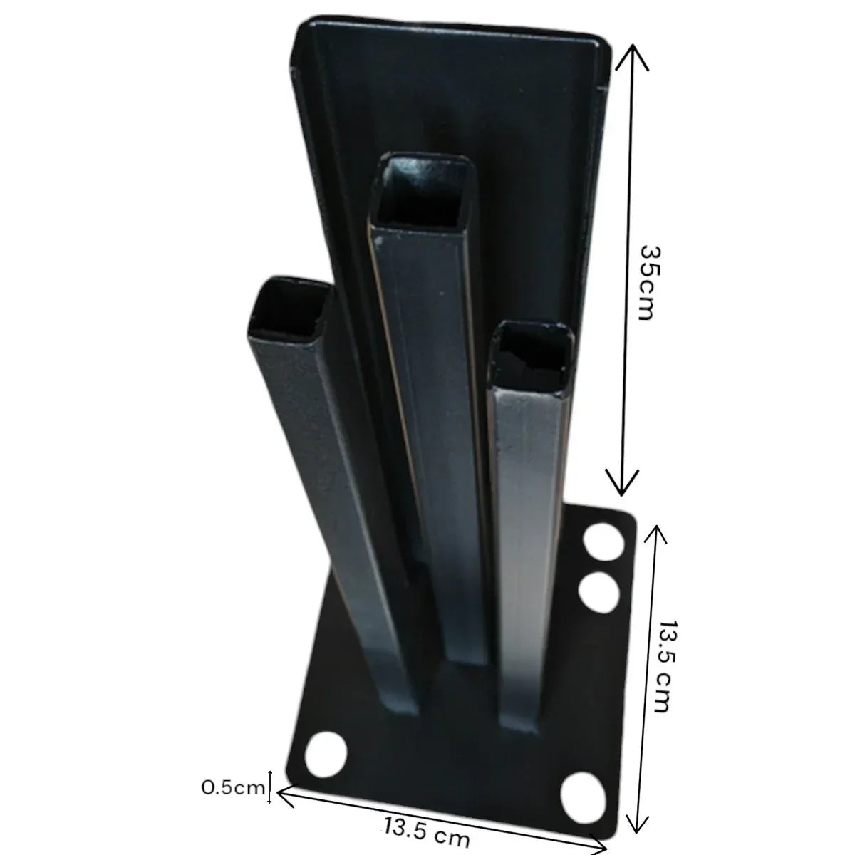Suport stalp Aluminiu pentru gard, Naimeed D6476, 35x7x7 cm, Negru - 221.ro