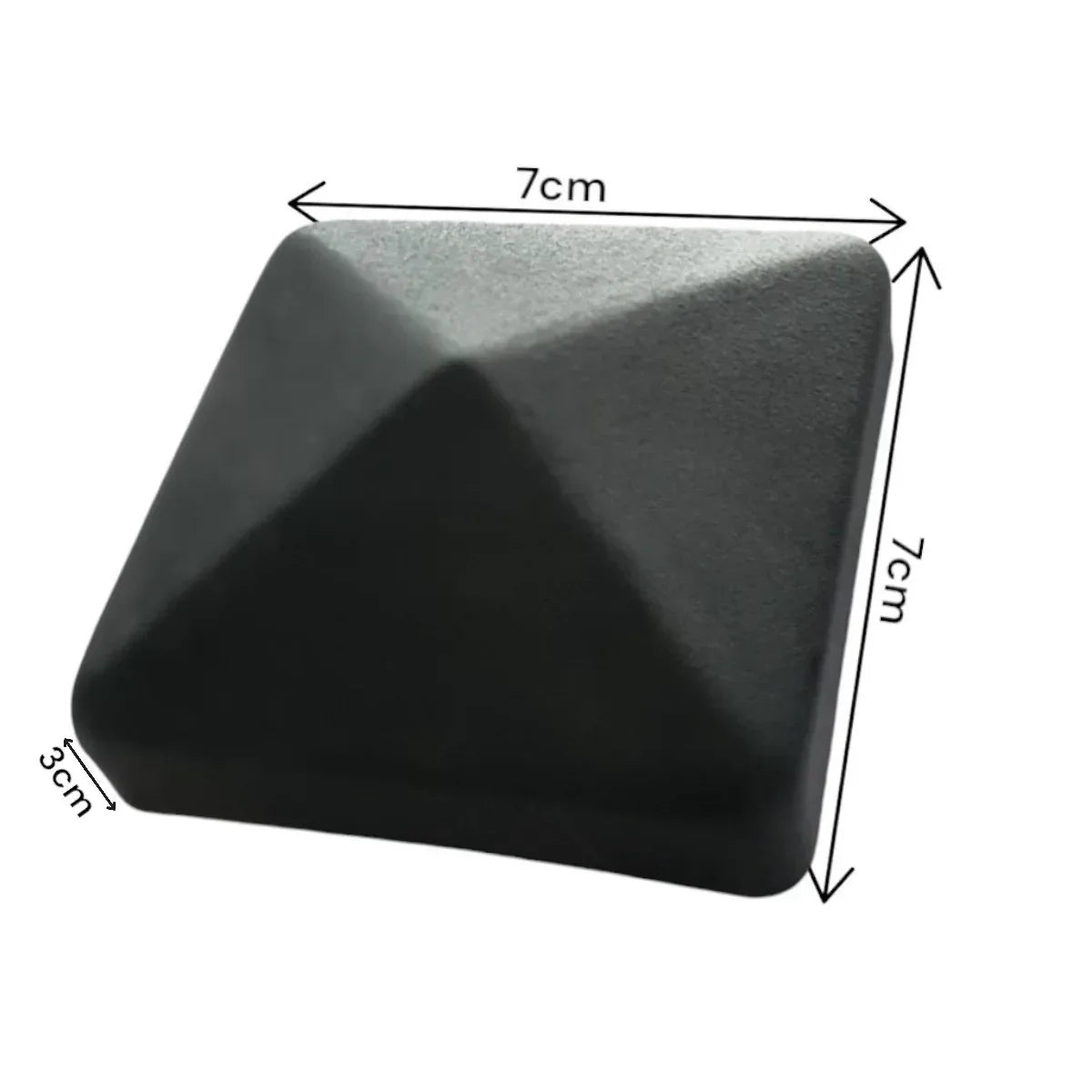 Capac stalp, aluminiu, Naimeed D6477, 7x7x3 cm, Negru - 221.ro