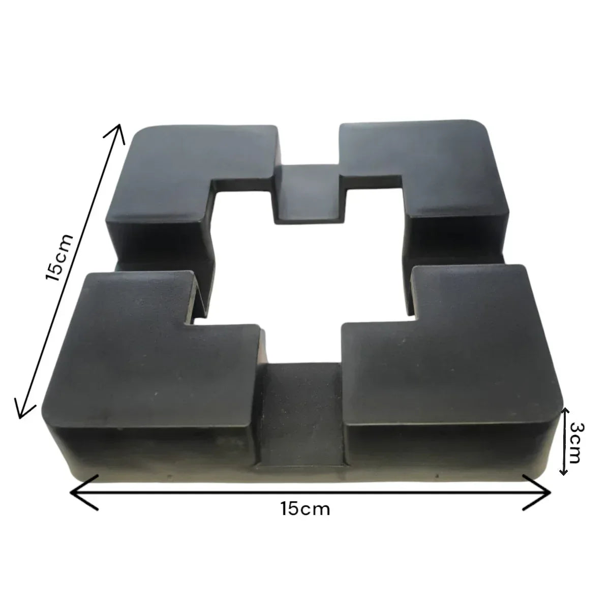 Capac mascare stalp, plastic, Naimeed D6477, 15x15x3 cm, Negru - 221.ro