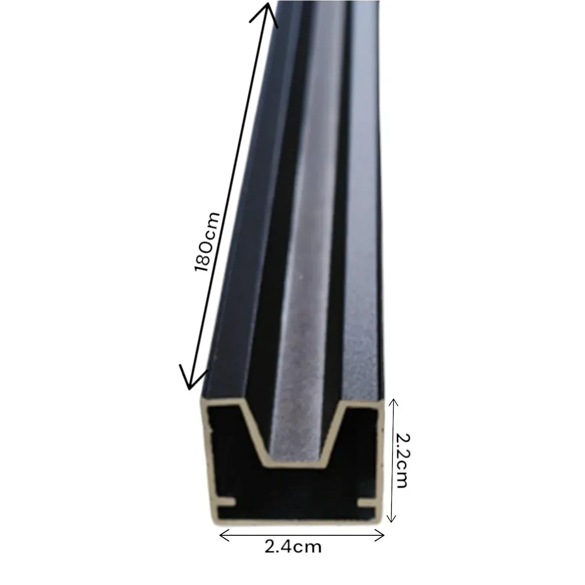 Sina gard, aluminiu, Naimeed D6479, 180x2.4x2.2 cm, Negru - 221.ro