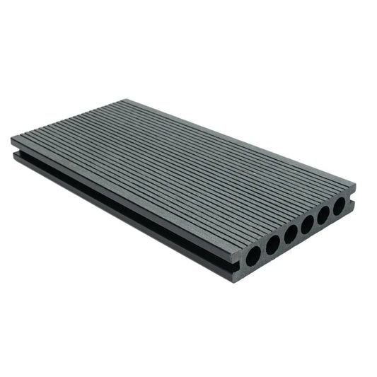 Pardoseala decking terasa din compozit WPC, Naimeed D6484, rezistenta sporita, 290x14x2.5cm, Gri - 221.ro