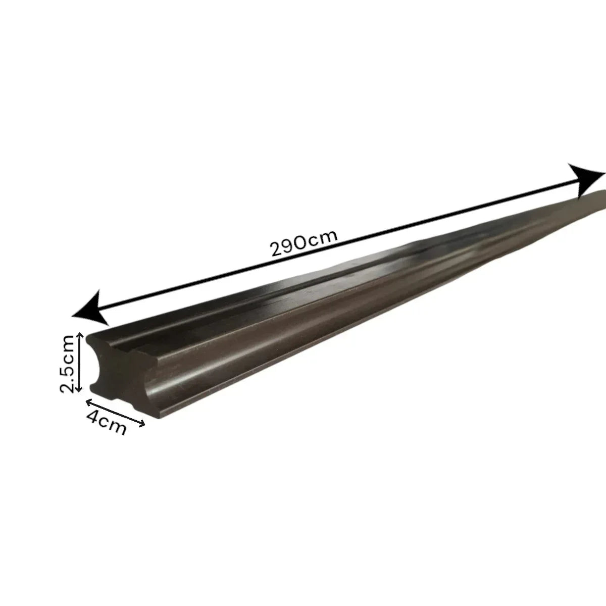 Grinda montaj deck plina, WPC, Naimeed D6487/D6470, 290x4x2.5 cm, Maro inchis - 221.ro