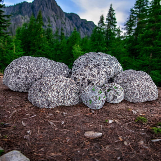 Set 6 x Pietre decorative din polistiren, aspect natural, usor de curatat, Naimeed D6532