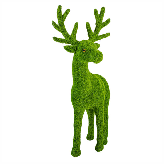 Figurina din iarba artificiala, Naimeed D6535, Cerb, Verde, 52 cm