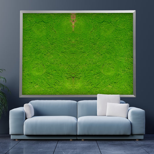 Covor muschi artificial de padure, Naimeed D6538, pentru decorare interioara sau exterioara, Verde, 1000x1000x20mm