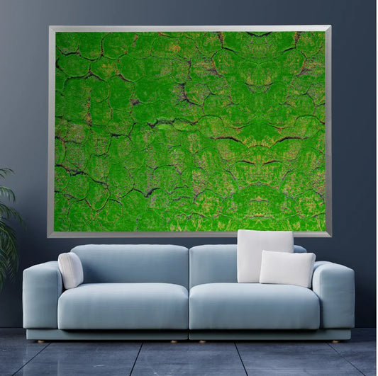 Covor muschi artificial de padure, Naimeed D6542, pentru decorare interioara sau exterioara, Verde, 1000x1000x20mm - 221.ro
