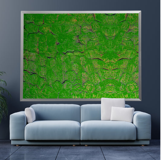 Covor muschi artificial de padure, Naimeed D6542, pentru decorare interioara sau exterioara, Verde, 1000x1000x20mm