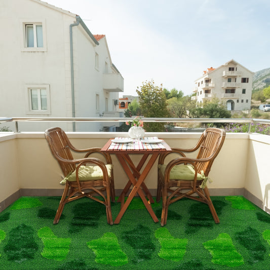 Covor gazon artificial, Naimeed D6544, pentru decorare interioara sau exterioara, Verde, 1000x900x20mm