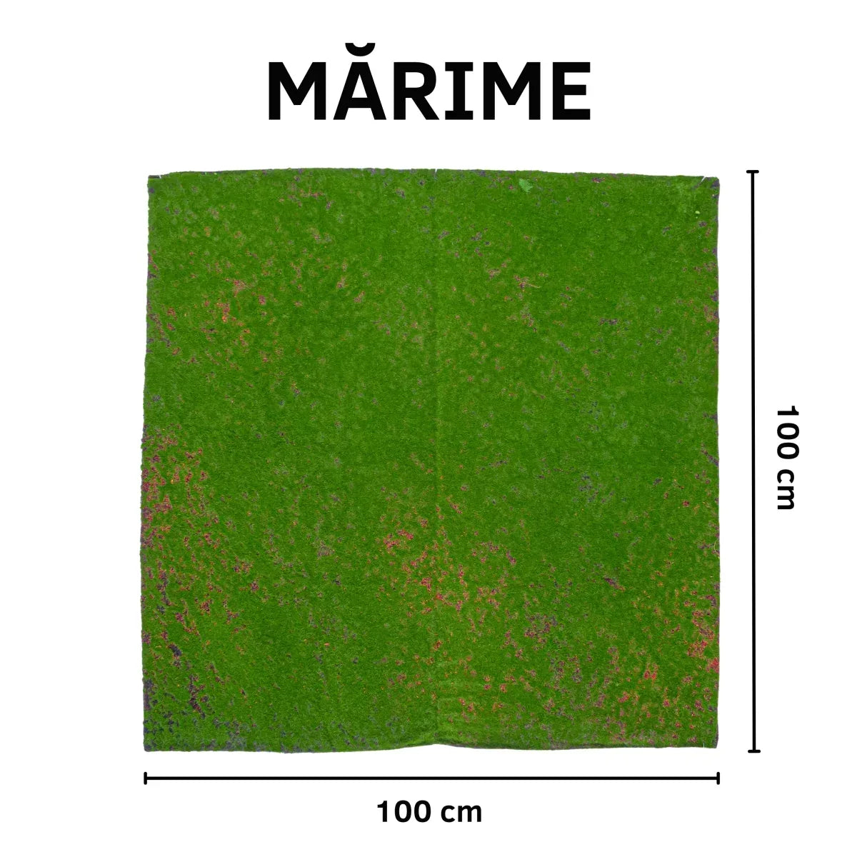 Covor muschi artificial de padure, Naimeed D6552, pentru decorare interioara sau exterioara, Verde, 1000x1000x10mm - 221.ro