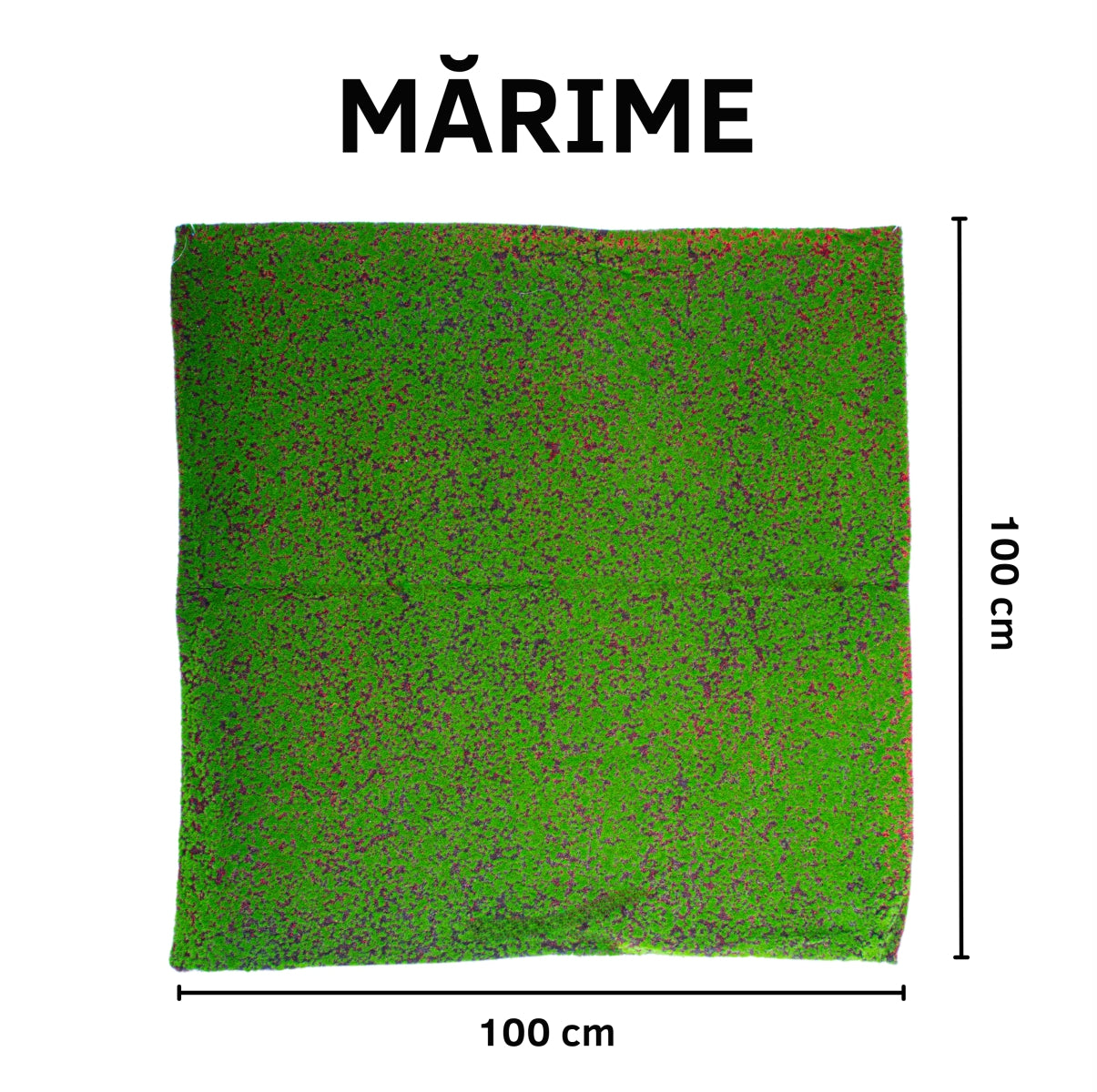 Covor muschi artificial de padure, Naimeed D6553, pentru decorare interioara sau exterioara, Verde, 1000x1000x20mm